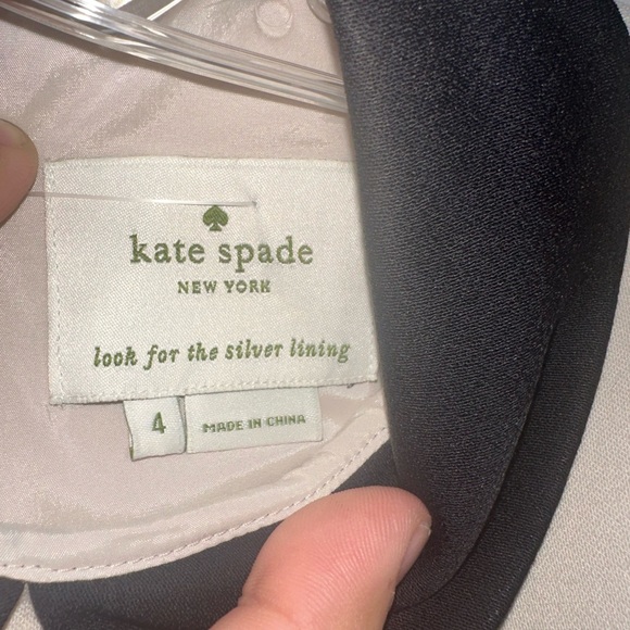 Kate Spade New York Womens Black White Cap Sleeve ruffle Asymmetric Dress Size 4 - Picture 3 of 3